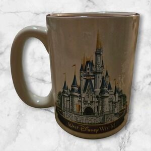 VTG Walt Disney World Mug Cinderella Castle Tinkerbell Coffee Cup Mug HTF‎